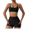 thumbnail image 1 of Conjuntos de entrenamiento for mujeres 2 piezas de talle alto sin costuras con sujetador deportivo acolchado conjuntos de ropa de gimnasio, 1 of 7