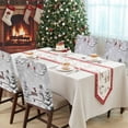 thumbnail image 4 of Christmas Snowman Chair Covers Set of 6 Xmas Tree Snowflake Bird Winter Gray Chair Back Covers Stretch Removable Washable Slipcovers Protector for Dining Room Kitchen Party Decor, 4 of 5