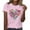 Pink-02, variant on Perfectbot Women T-Shirts Relaxed Summer Print Crew Neck Short Sleeve Casual Tees Tops Size S-5XL