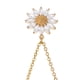 thumbnail image 3 of Collar de girasol dorado colgante de girasol dorado portátil de circón de acero inoxidable para uso diario para mujer ANGGREK Otros, 3 of 8