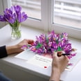 thumbnail image 4 of Tarjeta pop-up 3D de crocus DISJOURNEY 15 x 20 cm, morada, 4 of 7