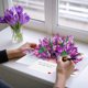 thumbnail image 4 of Tarjeta pop-up 3D de crocus DISJOURNEY 15 x 20 cm, morada, 4 of 7