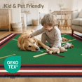 thumbnail image 4 of ODIKA 4'x6' Washable Area Rug Baseball Field Sport Scoreboard Design With Diamond Center And Striped Border for Bedroom, Reading Nook, Pet Friendly & Non-Shedding, 4 of 7