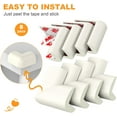 thumbnail image 6 of Baby Proofing Corner Guards, 8 Pack Pre-Taped Table Corner Protector for Baby, Soft Rubber Foam Furniture Corner Bumper Guards for Fireplace, Table, Stair, Cabinet (White), 6 of 7