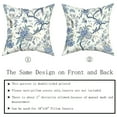 thumbnail image 6 of AUQ Chinoiserie Pillow Covers Set of 2 Blue and White Outdoor Pillows Bule Birds Flowers Throw 18x18 Inch Cotton Square Cushion Cover Decor for Bedroom Couch Bed Living Room Sofa Chair, 6 of 7