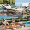 thumbnail image 6 of Outdoor Lumbar Pillows with Strap & Insert Ombre Blue Daisy Recliner Head Pillow Pack of 2 Leopard Print Plaid Waterproof Headrest Patio Lounge Chair Pillows for Beach Office 12x20 Inch, 6 of 9