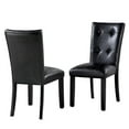 thumbnail image 1 of Steve Silver Sterling Black Faux Leather Upholstered Dining Chair, 1 of 7