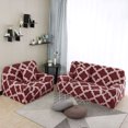 thumbnail image 2 of Unique Bargains 1-Piece Oriental Printed Pattern Stretch XL Sofa Slipcover, Red, 2 of 8
