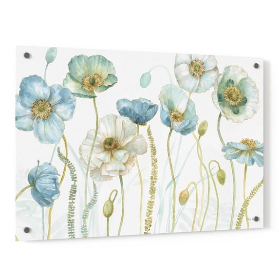 Epic Art 'My Greenhouse Flowers I' by Lisa Audit, Acrylic Glass Wall Art, 36"x24"