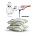 thumbnail image 6 of Outdoor Pillows Waterproof, Light Sage Green Ombre Throw Pillows with Inserts Included, Modern Moire Abstract Art Aesthetics Indoor Outdoor Decorative Lumbar Pillow for Bed/Couch/Patio 12"x20", 1Pcs, 6 of 8
