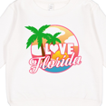thumbnail image 3 of Inktastic I Love Florida with Ocean and Palm Trees Toddler Sweatshirt, 3 of 4
