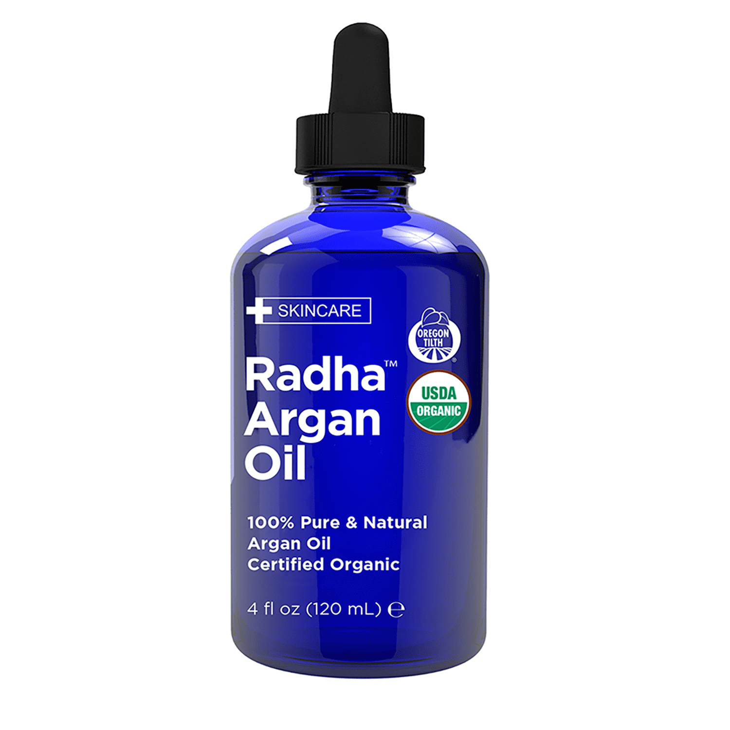 Radha Beauty Moroccan Argan Oil for Hair, Face & Skin - USDA Certified Organic