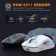 thumbnail image 3 of Ratón Inalámbrico para Juegos, Batería de Larga Duración, 3 Modos con Cable/2,4g/bluetooth 5,1 Ratones Portátiles Recargables para Juegos para Pc/mac/computadora/portátil/tableta, Blanco, 3 of 10