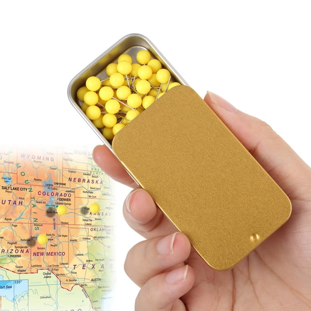 Push Pins dcdcee, color amarillo, para tablones de anuncios de oficina en casa