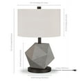 thumbnail image 2 of Evelyn&Zoe Contemporary Concrete Table Lamp with Blackened Bronze Accents, 2 of 6