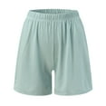 thumbnail image 5 of ibiyuan Short Sets for Women 2 Piece Outfits Summer Loose Lounge Set Ribbed Textured Knit Short Sleeve, 5 of 10