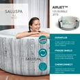 thumbnail image 5 of Bestway SaluSpa Fiji 4 Person 120 Air Jet 177 gal. Inflatable Hot Tub, Gray, 104ºF Max Temperature, 5 of 11