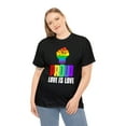 thumbnail image 2 of Proud LGBT Love is Love Lesbian Gay Bisexual Queer Gay Pride Womens Plus Size Tops, 2 of 8