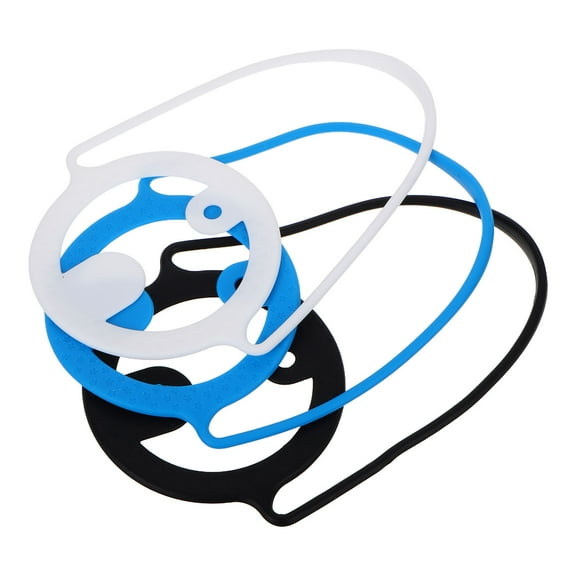 Hemoton 3PCS Reusable Silicone Beverage Holder Travel Cup Holder for Luggage Bottle Rope Water Bottle Holder with Handles Silicone Drink Holder