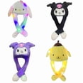 thumbnail image 2 of LED Light Sanrioed Kuromi Cinnamoroll Kitty Glowing Plush Ear Move Hat Anime Cartoon Jumping up Ear Novetly Cap Gift for Kids, 2 of 10