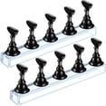 thumbnail image 1 of 2 soportes de exhibición de uñas acrílicas, soporte de cristal para uñas, soporte de taladro magnético DIY para herramienta de manicura de punta de uñas postizas (negro), 1 of 5