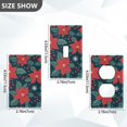 thumbnail image 7 of Yayeee Duplex Wall Plate 1-Gang 4.5"x2.7" Home Receptacle Light Switch Decorative Outlet Cover, Red Christmas Leaves, 7 of 7