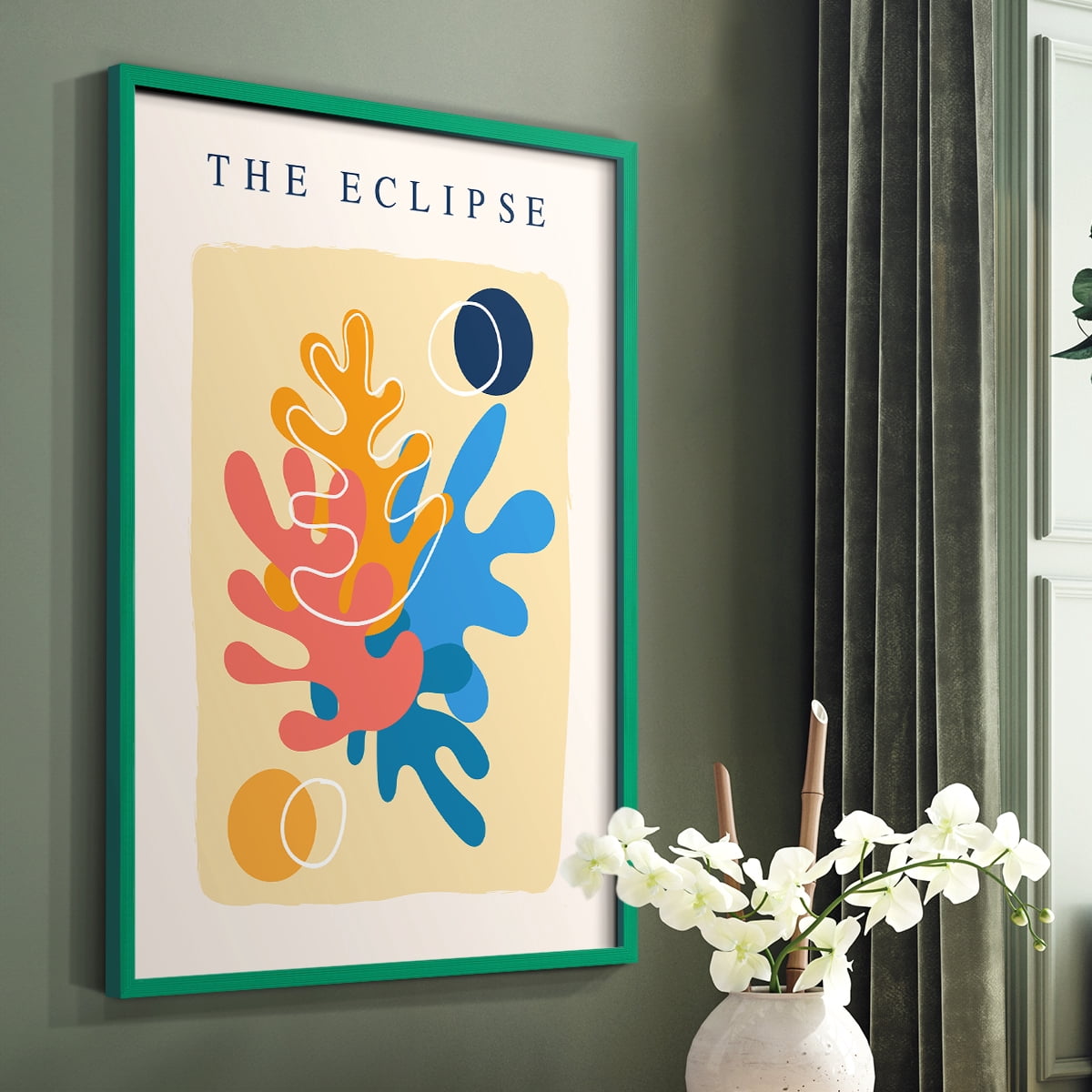 Matisse CCCXI in Green Solid Wood 22 x 28 Framed Print