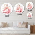 thumbnail image 4 of Designart "Scented Treasures Pink Perfume IV" Fashion Perfume Metal Round Art Print, 4 of 5