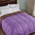 thumbnail image 7 of Peace Nest All Season Reversible King Down Alternative Quilted Comforter, Purple/Brown, King Size, 7 of 7