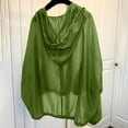 thumbnail image 3 of APEXFWDT Women's Plus Size Lightweight Sun Hoodie for Hiking Fishing Breathable Long Sleeve Summer Jacket Oversized Casual JacketL,Green, 3 of 5