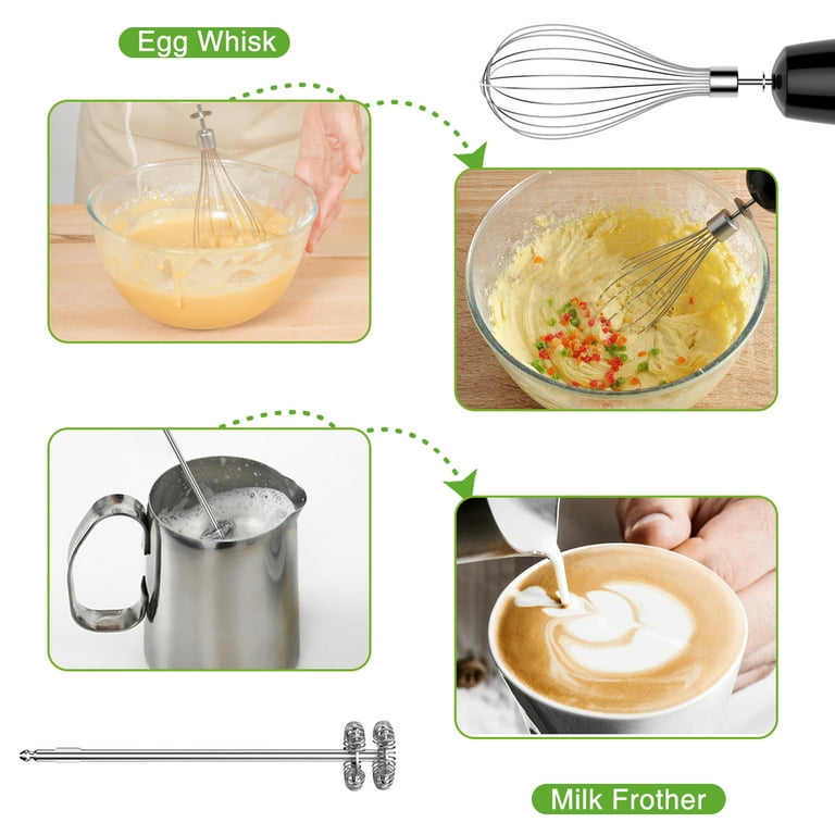 VAVSEA Immersion Hand Blender, 12-Speed Multi-Function Handheld Stick  Blender with Stainless Steel Blades, Chopper, Beaker, 600ml, Whisk and Milk  Frother for Baby Food/Smoothies/Puree, BPA Free 