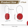 thumbnail image 3 of Uxcell 2-Pack Candado de Combinación, Aleación de Zinc 3 Dígitos Contraseña Candado Redondo para Equipaje Candado Sin Llave para Exterior [Rojo], 3 of 7