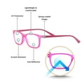 thumbnail image 6 of Readerest Blue Light Blocking Reading Glasses Hot Pink 300 Magnification, 6 of 7