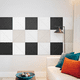 thumbnail image 5 of Paquete de 12 paneles acústicos decorativos de 30 x 30 cm para insonorización, para pared y techo, color negro., 5 of 7