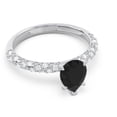 thumbnail image 3 of 1.30 Ct Fine Cut (F-G/VS1) Natural Diamond Black Onyx Gemstone Anniversary Ring for Women Solid 14K White Gold Size 10 by Diamond-Capitals, 3 of 8