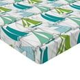 thumbnail image 2 of Ambesonne Nautical Fitted Sheet 2 Pcs Set, Sailing Boat Theme, Twin, Multicolor, 2 of 3