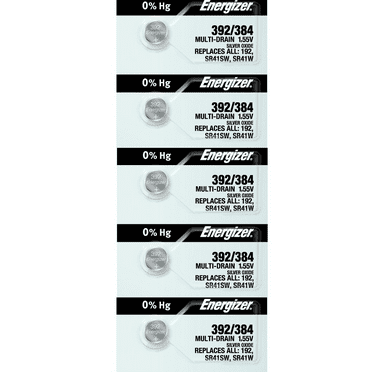 Energizer 392/384 SR41SW Silver Oxide Watch Battery (5 Count)