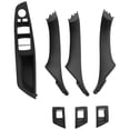 thumbnail image 1 of 7Pcs Car Inner Door Handle Window Lift Switch Armrest Panel For- 5 Series F10 F11 F18 2010-2017 RHD 51417225875 RHD,3 x Door handle panel 1 x Armrest panel 3 x Window switch,black, 1 of 5