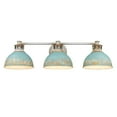 thumbnail image 4 of Golden Lighting Kinsley 3-light Vanity in Antique Teal shade, 4 of 6