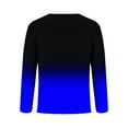 thumbnail image 3 of ZCFZJW Trendy Workout Tees Sweatshirts for Men Casual Tie Dye Gradient Print Long Sleeve Button V Neck Henley Shirts Lightweight Soft Cotton T-Shirts Blue XXL, 3 of 4