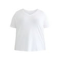 thumbnail image 7 of Terra & Sky Women’s Plus V-Neck Tee with Short-Sleeves, 2-Pack, Sizes 0X-5X, 7 of 7
