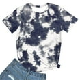 thumbnail image 5 of Fesfesfes Exercise Clothes for Women Fashion Women's Casual Short Sleeve Round-Neck Printed Ladies Tops Blouse Women's Short Sleeve Tops L(US:8), 5 of 5