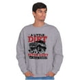 thumbnail image 4 of A Little Dirt Never Hurt Road Rumble Men's Crewneck Sweatshirt Brisco Brands S, 4 of 6