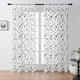 thumbnail image 1 of Cortinas translúcidas con hojas bordadas | Panel de ventana semitransparente con diseño floral vintage | Cenefa que filtra la luz para dormitorio y sala de estar | 135 x 168 cm, 1 of 6