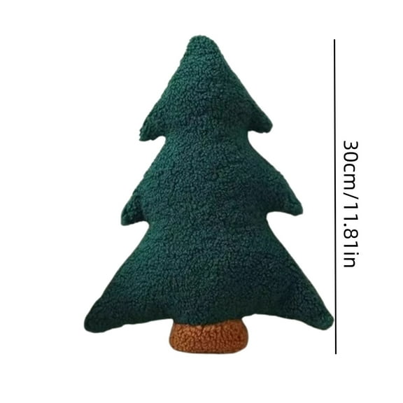 SLYNSHome Christmas Pillows Decorations,Christmas Tree Pillow Cute Xmas Tree Shaped Plush Pillow Stuffed Cushion for Party Home Bed Holiday Decor
