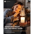 thumbnail image 7 of Funistree Candle Warmer Lamp with Timer, Adjustable Amber Wax Warmer for Jar Candles, Cute Wood Base Wax Melter for Women Daughter Girl, House Warming Birthday Gift, 7 of 7