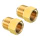 thumbnail image 1 of Uxcell 2 pcs Conector de flare SAE 45 Grados Adaptador de Latón Conector de Tubo de Flare 5/8" Hembra Flare x 3/4" Macho Flare, 1 of 7