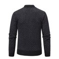 thumbnail image 4 of MIUOWANP Winter Jackets for Men Solid Color Zipper Knitting with Pocket Long Sleeved Hoodless Casual Jacket, 4 of 5