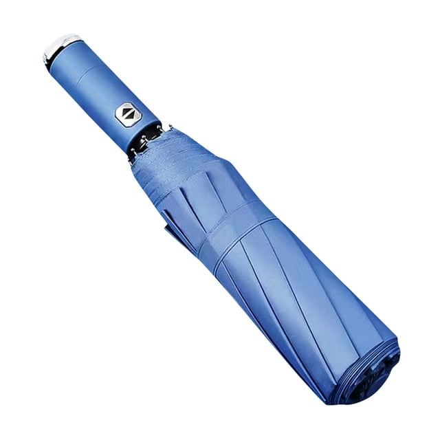 Fully Automatic Rotatable LED Flashlight Umbrella, Foldable Black Glue Sunscreen Umbrella, Automatic Opening And Closing, Protection And Sun Protection