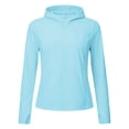thumbnail image 4 of Hfnxid Sun Shirts for Women Lightweight UPF 50+ Long Sleeve Hoodies Quick Dry Full Zipper Blouses Outdoor Athletic Top Light Blue XXL, 4 of 8